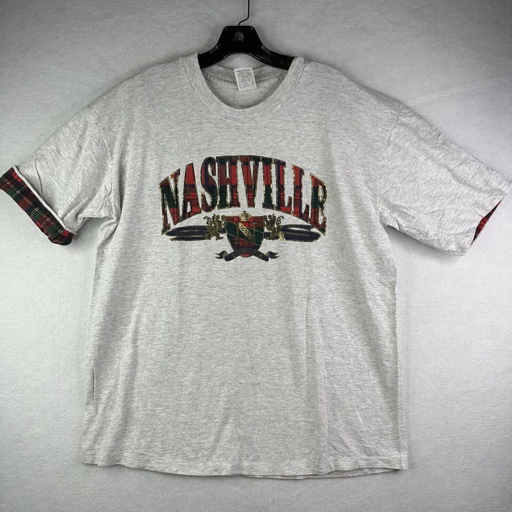 Vintage L.A. Sportswear Nashville Tennessee Flannel Lined Sleeves XL T-Shirt